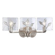 Golden 3160-BA3 PS-HWG - Golden Lighting Calla 3-light Vanity in Peruvian Silver